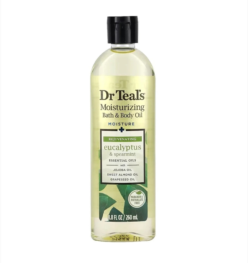 Dr Teal's - Moisturizing Bath & Body Oil, Eucalyptus & Spearmint, 8.8 fl oz (260 ml)